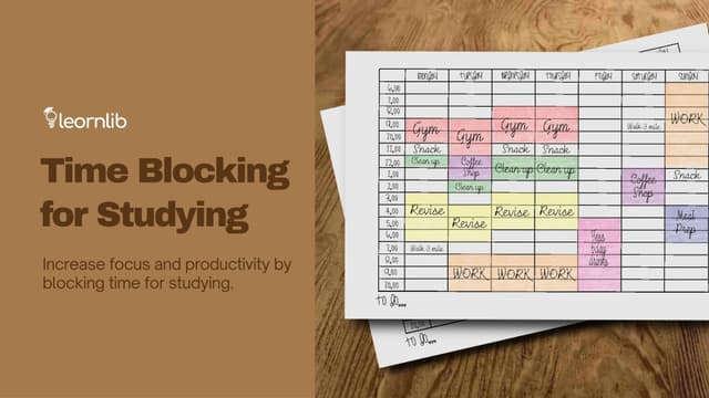 Time Blocking for Studying